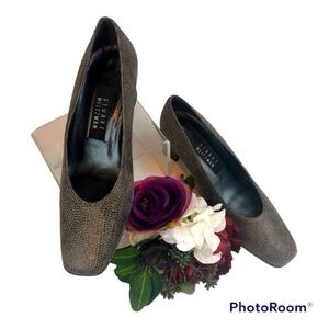 Stuart Weitzman Snakeskin Print Block Heel…